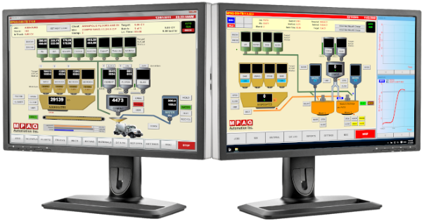 MPAQ software interface supporting concrete production and dispatch